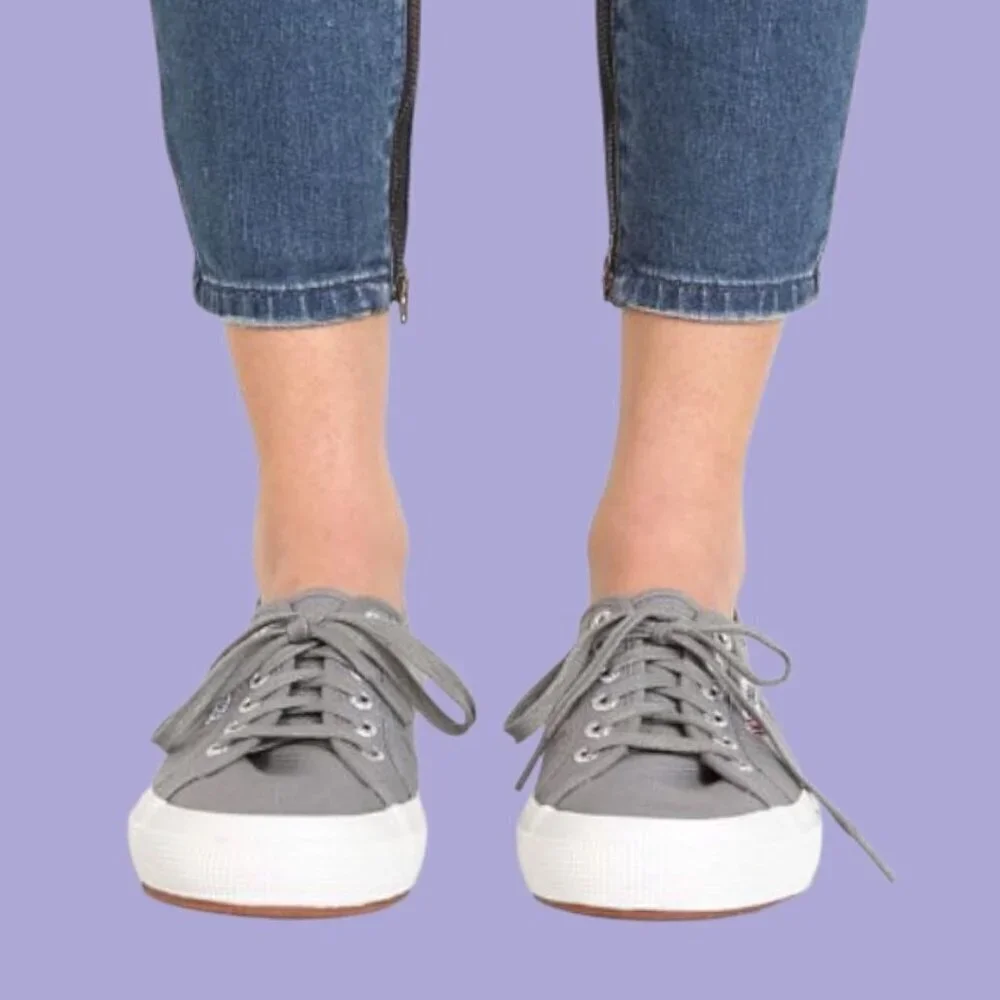 Superga 2750 Cotu Classic Grey Sage Canvas Lace-Up Sneakers Size 9.5